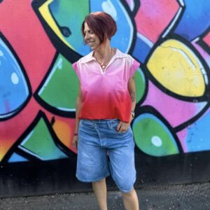 🌸 BLOUSE TIE & DYE ROSE