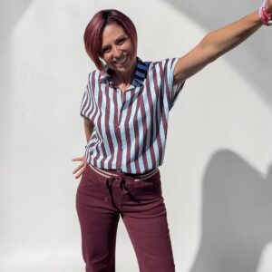🍷 Pantalon wide leg bordeaux – esprit jogger chic