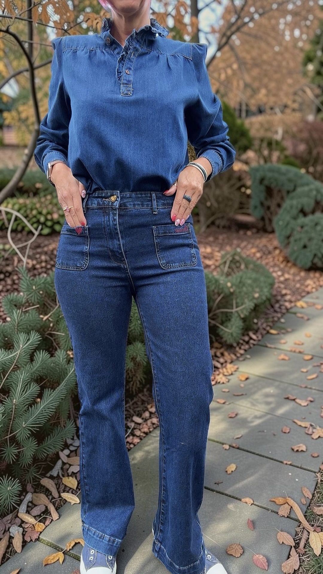 đ Jean flare â Denim bleu